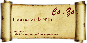 Cserna Zsófia névjegykártya