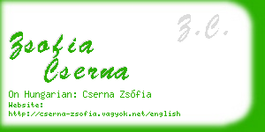 zsofia cserna business card