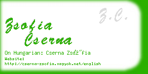 zsofia cserna business card